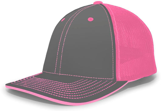 404M Pacific Flexfit Charcoal/Neon Pink/Charcoal