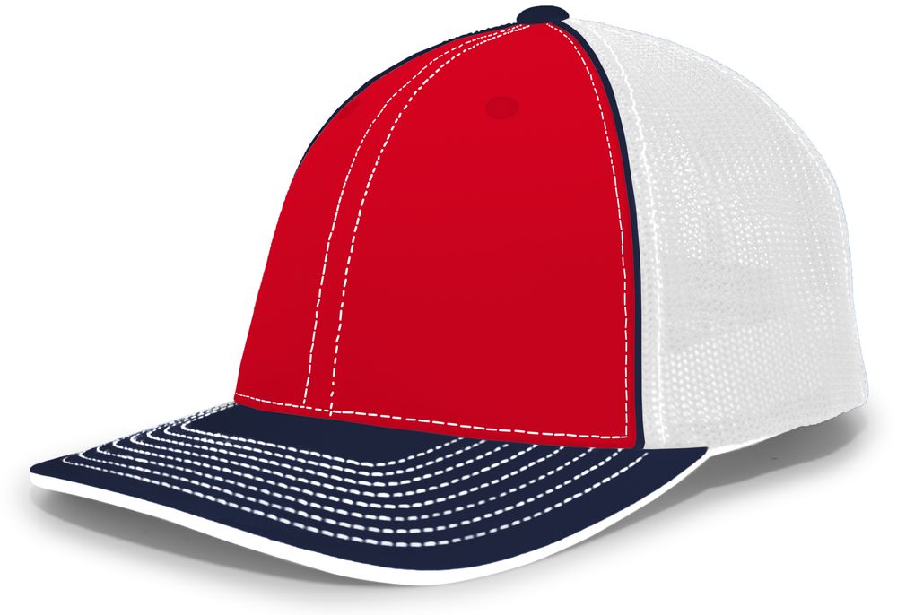 404M Pacific Flexfit Red/White/Navy