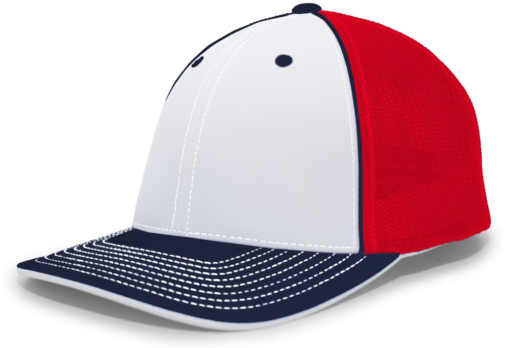 404M Pacific Flexfit White/Red/Navy