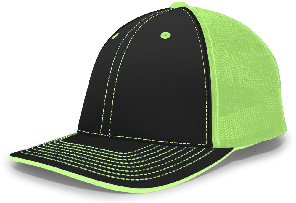 404M Pacific Flexfit Black/Neon Green/Black