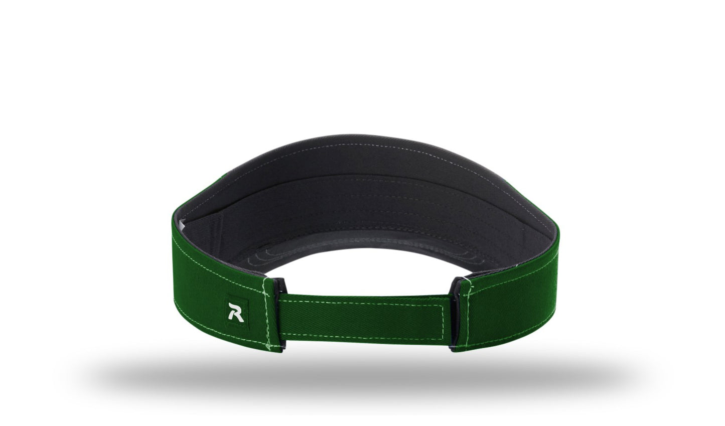 R - 775 Twill Contrast Visors - Charcoal/Dark Green