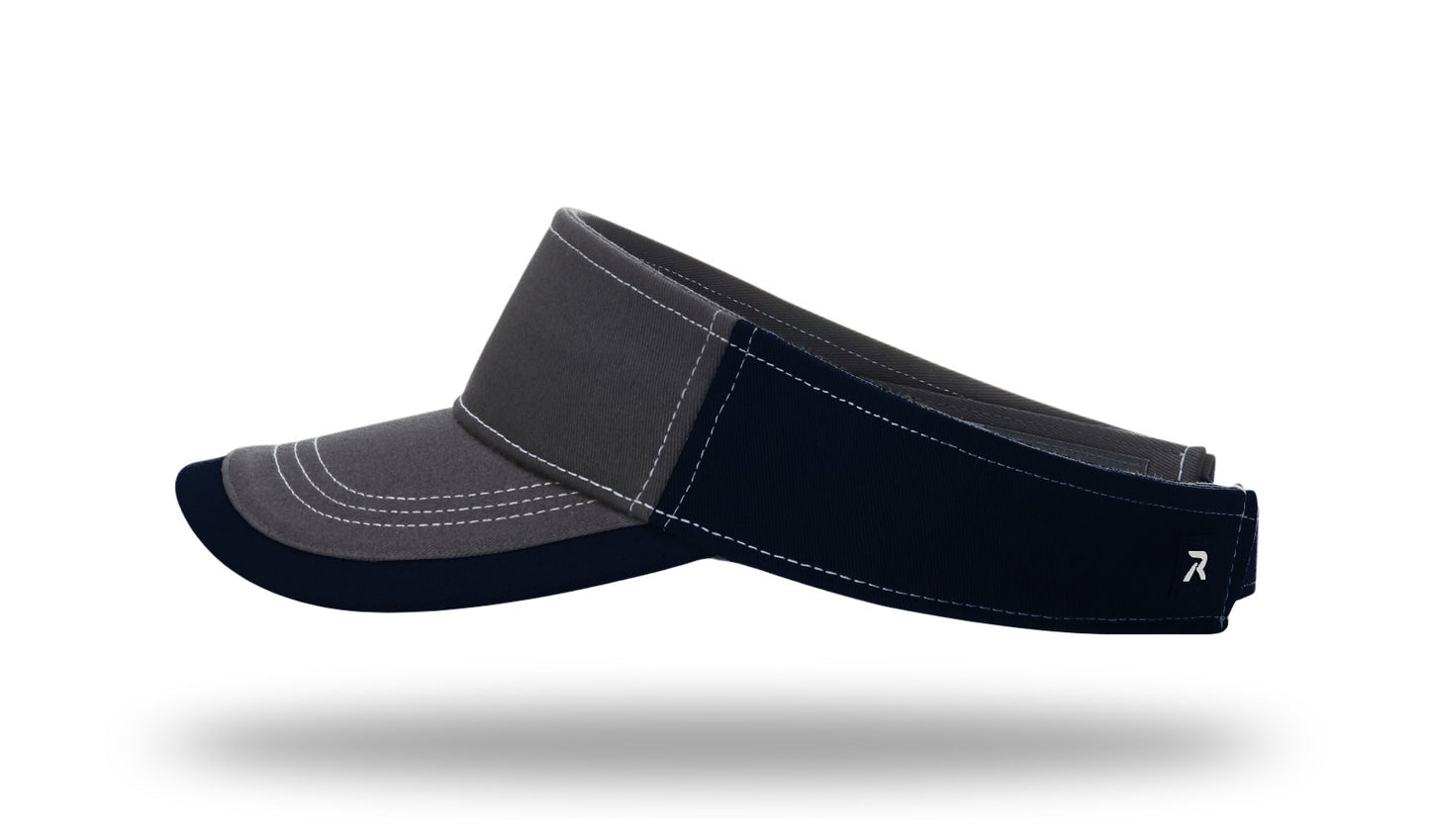 R - 775 Twill Contrast Visors - Charcoal/Navy