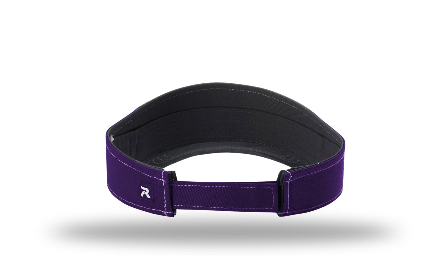 R - 775 Twill Contrast Visors - Charcoal/Purple